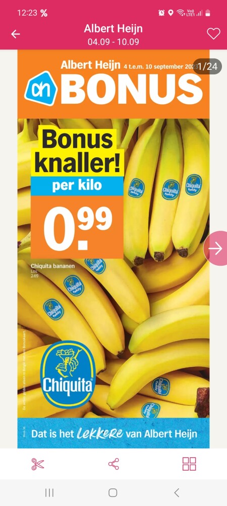 Albert heijn vanaf maandag chiquita bananen 0...
