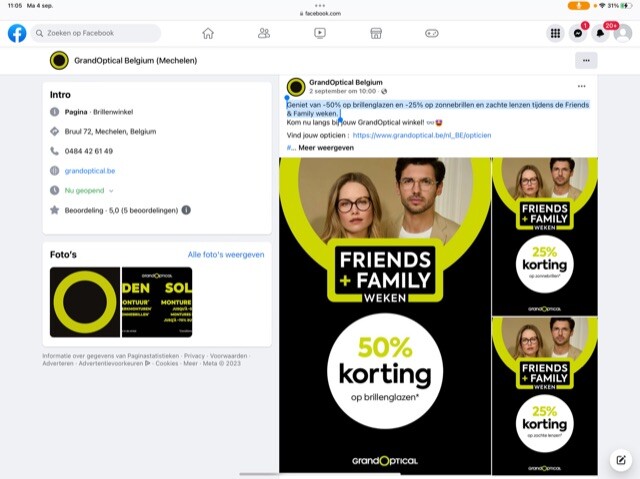 Geniet van -50% op brillenglazen en -25% op z...