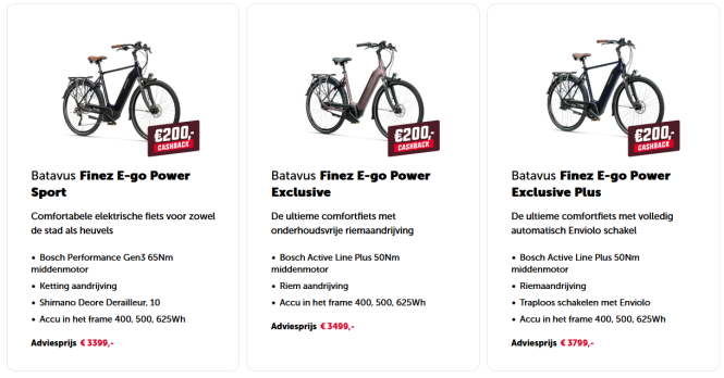 Batavus cashback: krijg € 200,- cashback op g...