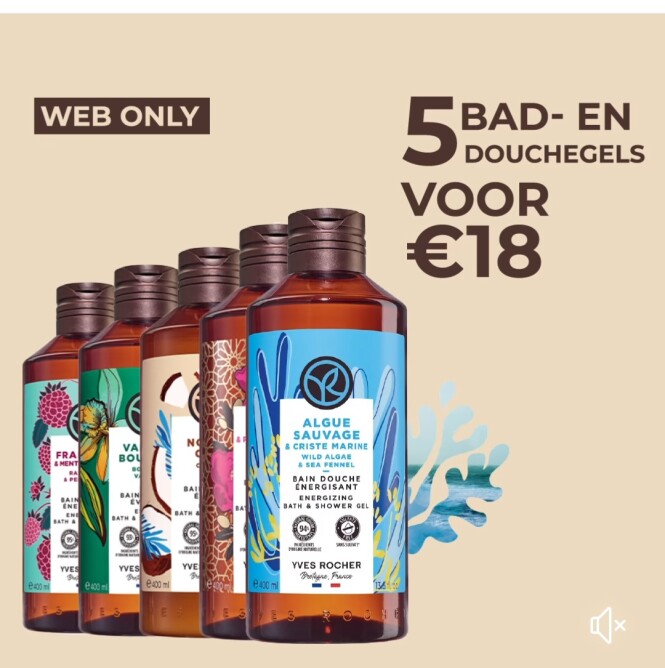 #ExcluWeb - 5 bad- en douchegels voor maar €1...