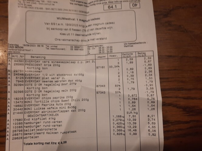 Colruyt president brie -33.34% bav 3 Côte d'o...