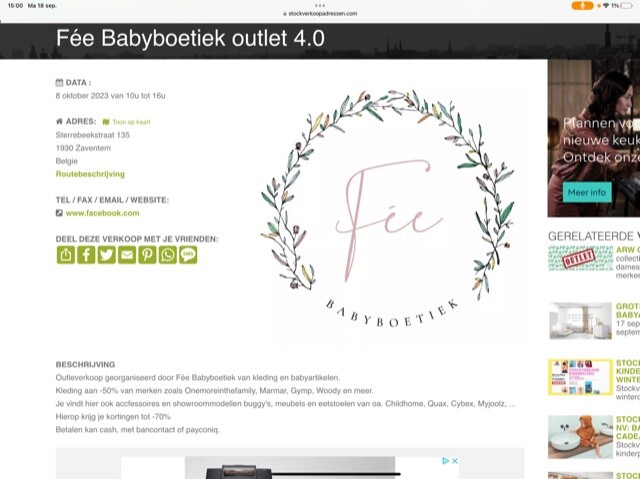 Fée Babyboetiek outlet 4.0 8/10 Sterrebeekstr...