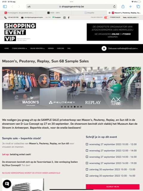 Mason’s, Peuterey, Replay, Sun 68 Sample Sale...