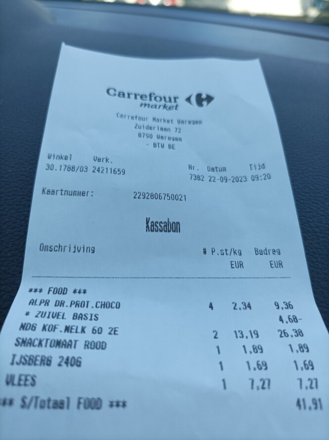 Aankoop Carrefour market 2+2 gratis op Alpro...