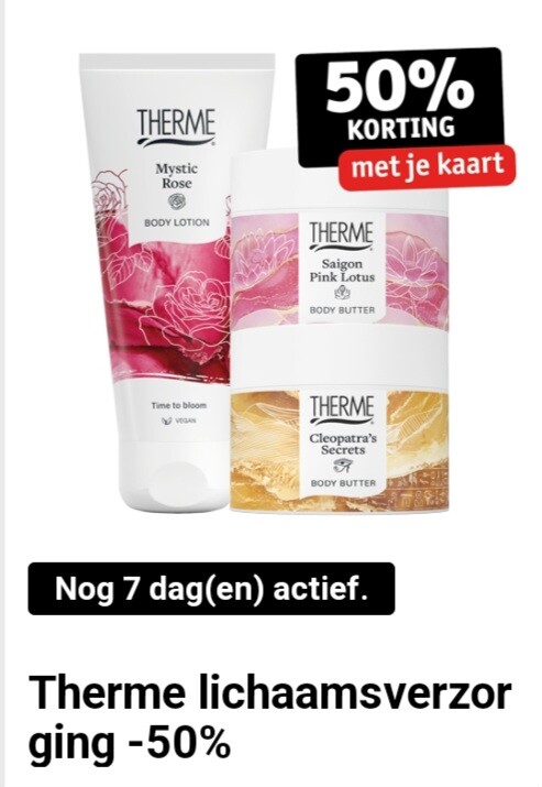 Kruidvat therme lichaamsverzorging -50% met j...
