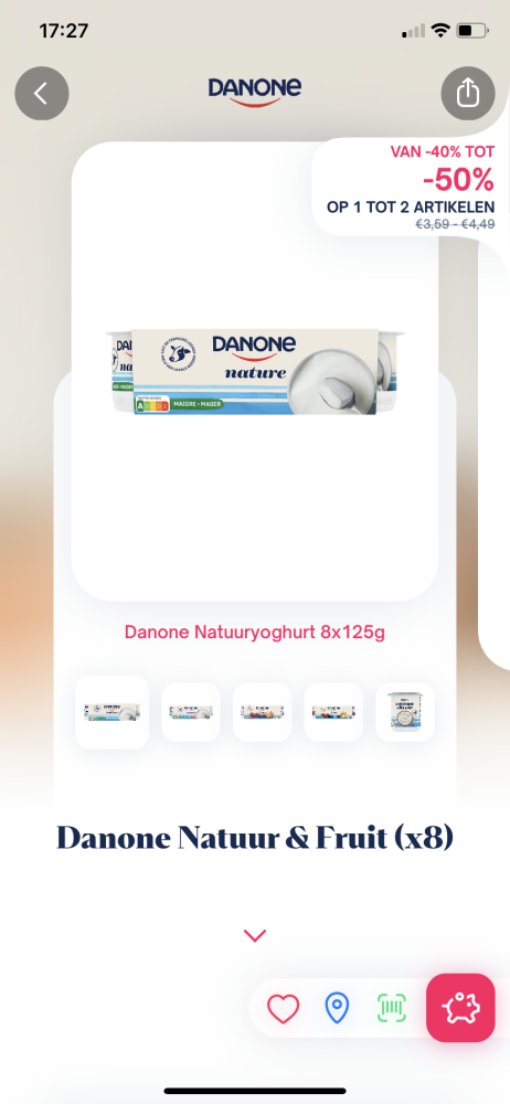 Shopmium Danone nature and fruit 40% tot 50%...