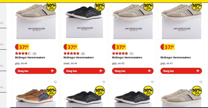 Herensneakers Mc Gregor bij Kruidvat min 50 p...
