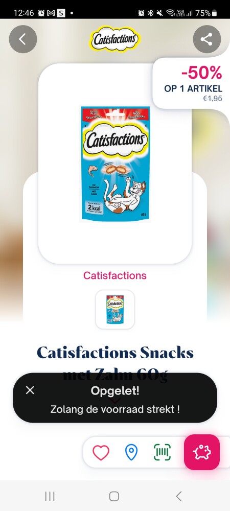 Shopmium -50% catisfactions snacks