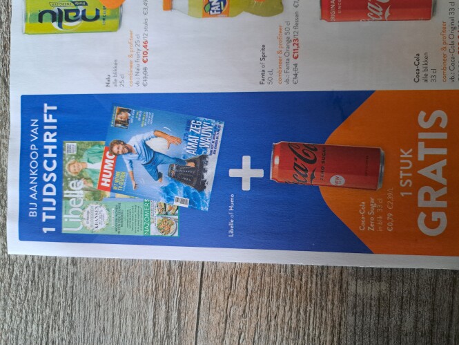 Bij Okay gratis coca-cola zero sugar in blik...