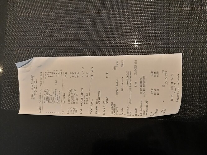 Weer wat voordeel gehad in de Albert Hein. Li...