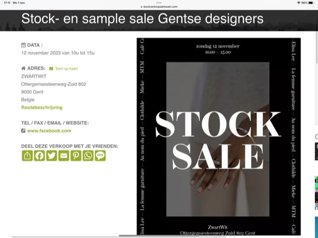 Stock- en sample sale Gentse designers 12/11...