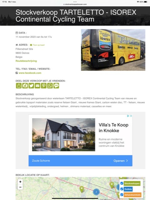 Stockverkoop TARTELETTO - ISOREX Continental...