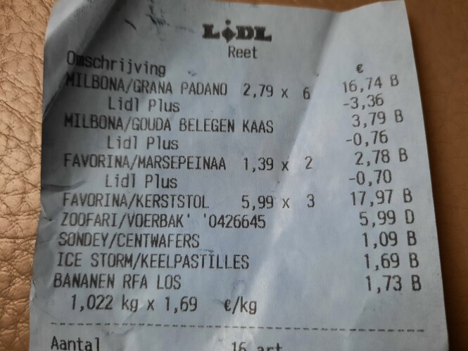 Lidl Met grzctiveerde coupins in de app kort...