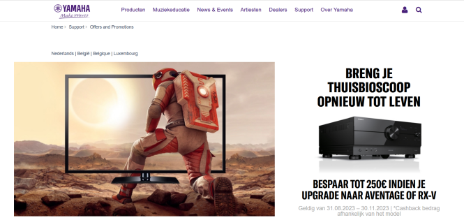 Yamaha AV Receiver €250,- cashback Aankoopp...