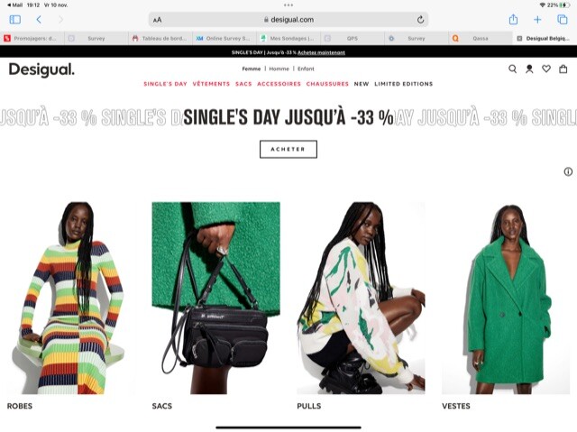 Singles day tot 33% op https://www.desigual.c...