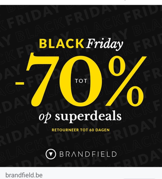 brandfield.be black friday tot -70% op superd...