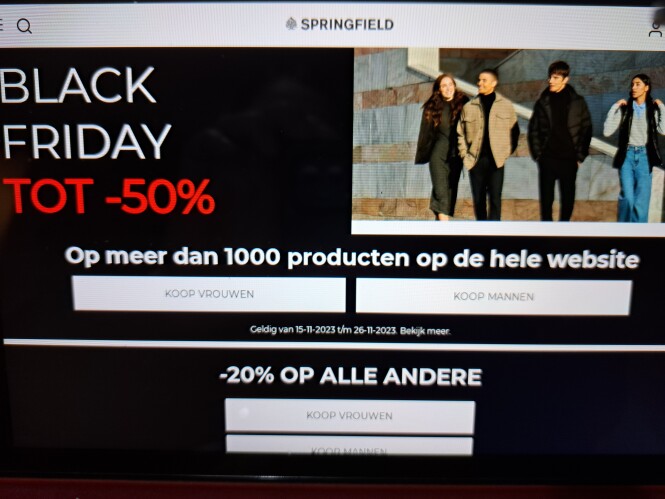 myspringfield.com black friday tot -50% op me...