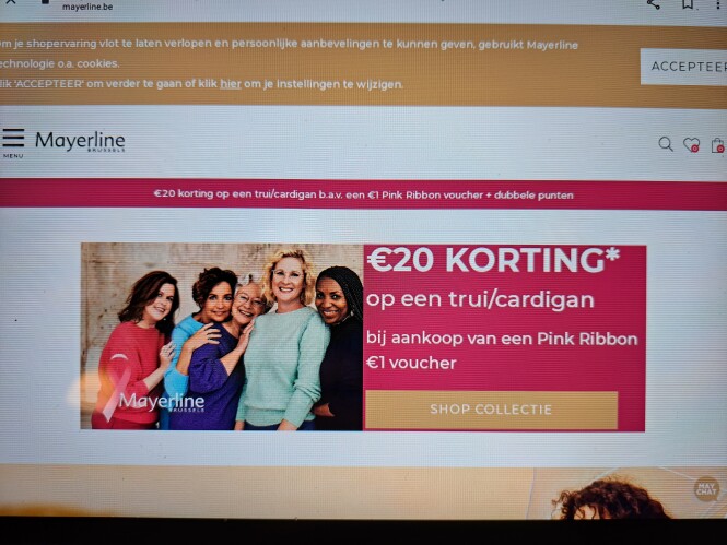 mayerline.be €20 korting op een trui/cardigan...