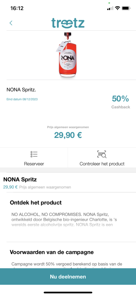 Treetz Nona Spritz 50% cashback
