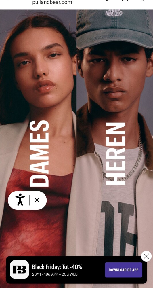 pull&bear black friday: tot -40% 23/11 19u ap...