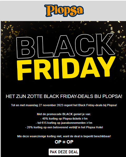 Diverse kortingen bij Plopsa en Plopsa hotel...