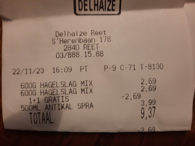 Delhaize Delhaize hagelslag 1+1