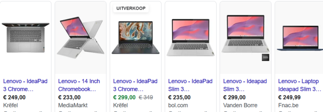 Lenovo Chromebook IdeaPad Slim 3 voor €99 bij...