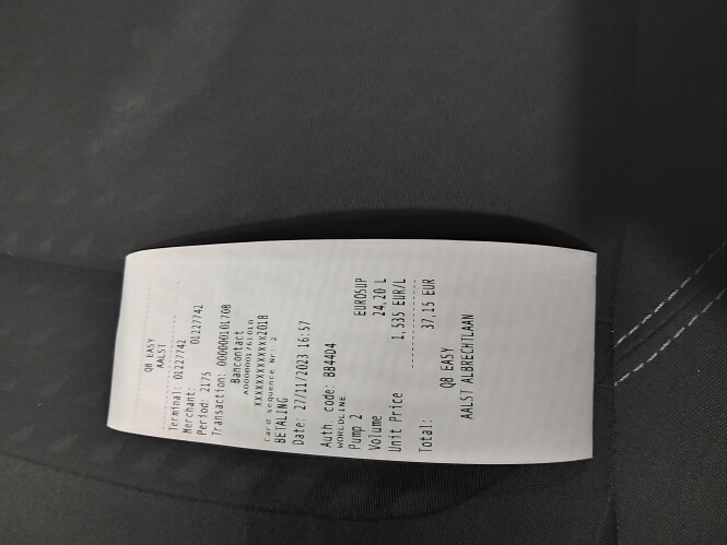 Bij Q8 getankt aan 1,535 per liter. Dit omdat...