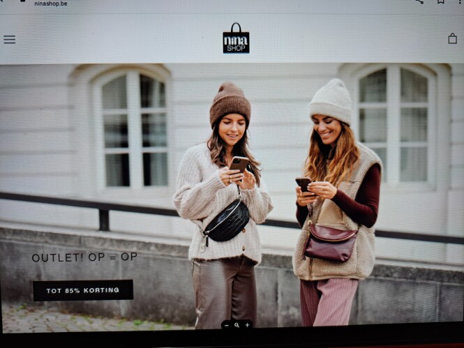 ninashop.be outlet op = op tot wel 85% kortin...