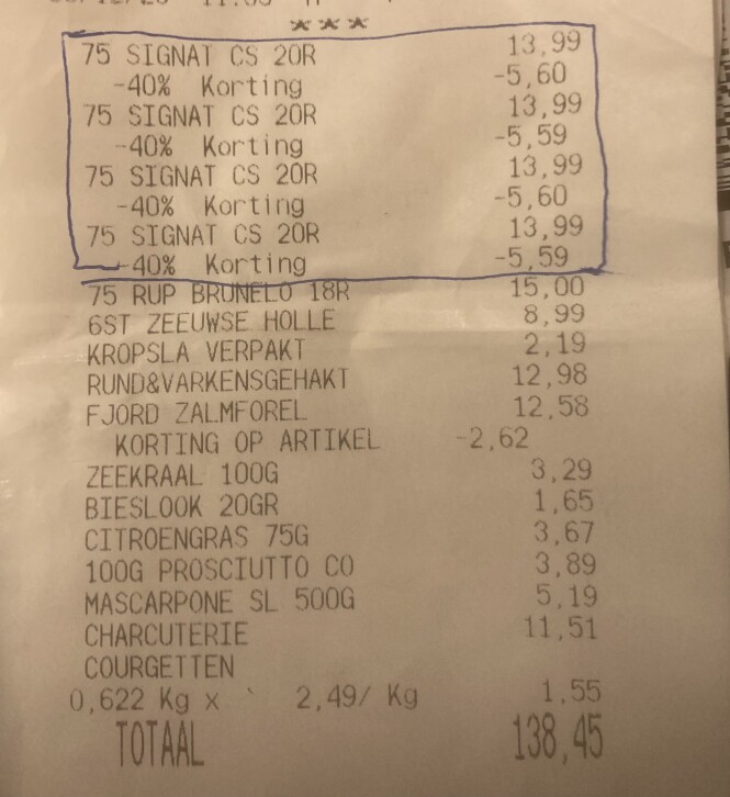 Delhaize Rode wijn cabernet sauvignon -40%...