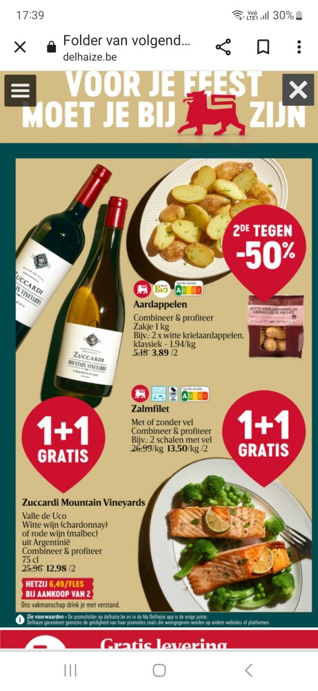 Bij delhaize vanaf donderdag 14 december zalm...