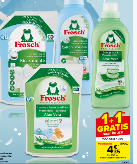 carrefour frosch 1 +1 als ook shopmium -4 kor...
