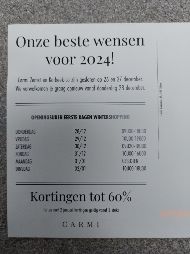 Bij Carmi Zemst en Korbeek-Lo zijn de koopjes...