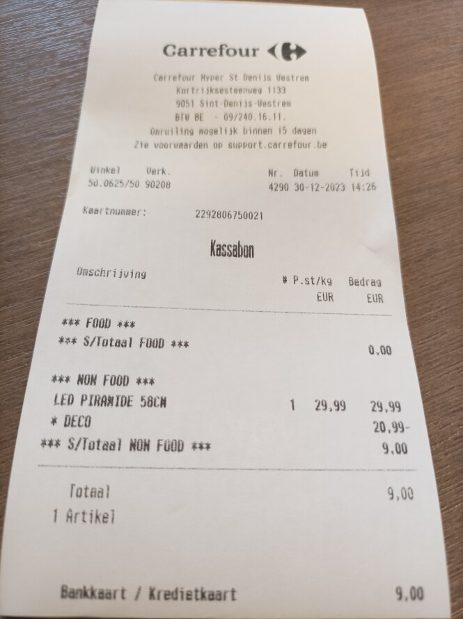 -70% op kerstversiering bij Carrefour hyper....