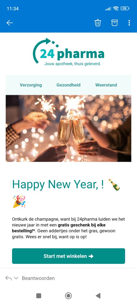 Jouw nieuwjaarscadeau bij 24pharma.be: Dermal...