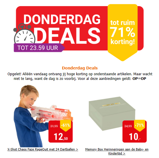 Donderdagdeals bij lobbes.nl: tot -71% op een...