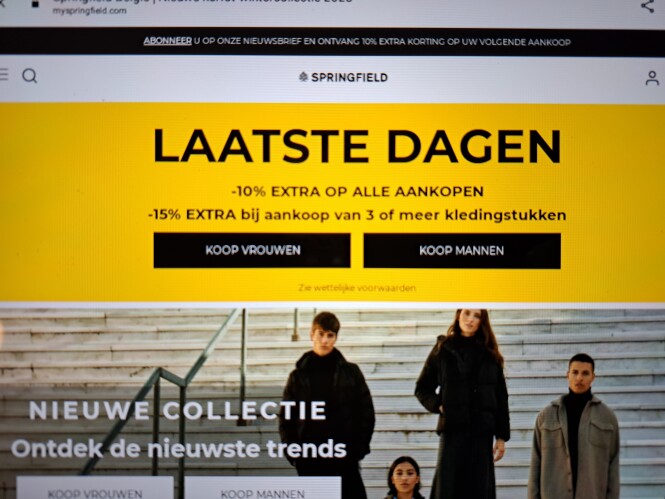 myspringfield.com -10% extra op alle aankopen...