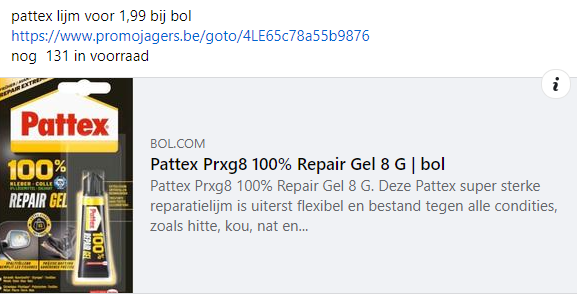 Bestelling bij bol.com dankzij promojagerstip...