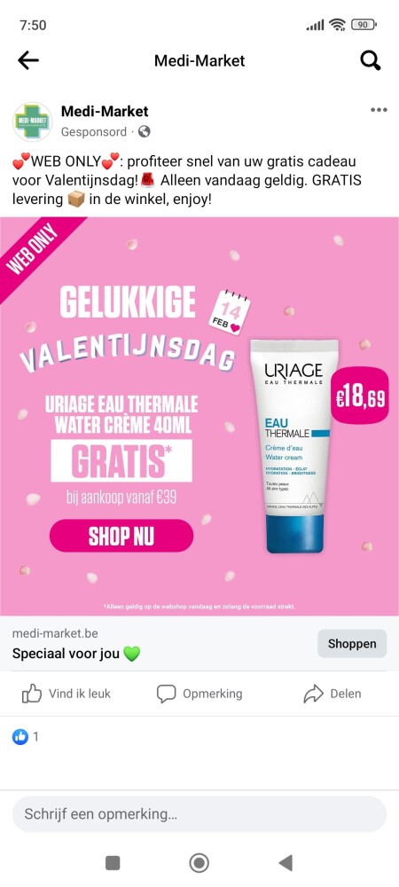 Valentijnsgeschenk bij medi-market.be: vandaa...