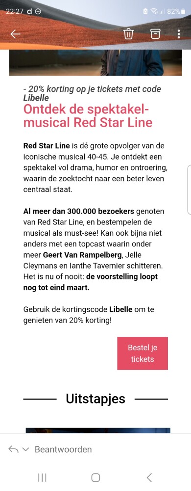 Ga met 20% korting naar de musical Star Line...