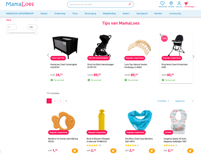 Magazijn Leegverkoop bij MamaLoes