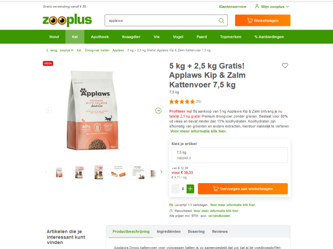 Applaws Kip & Zalm Kattenvoer
