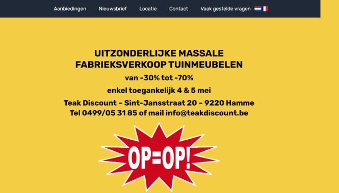 teak discount Hamme