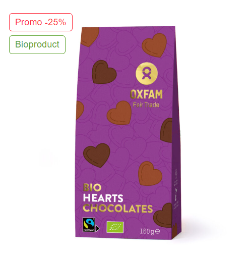 BIO Gevulde chocoladehartjes