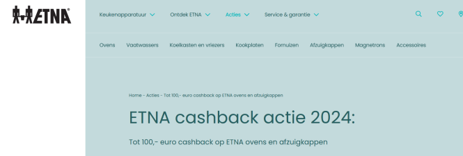 ETNA ovens en afzuigkappen