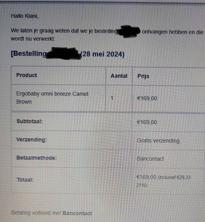 Draagzak en accesoires