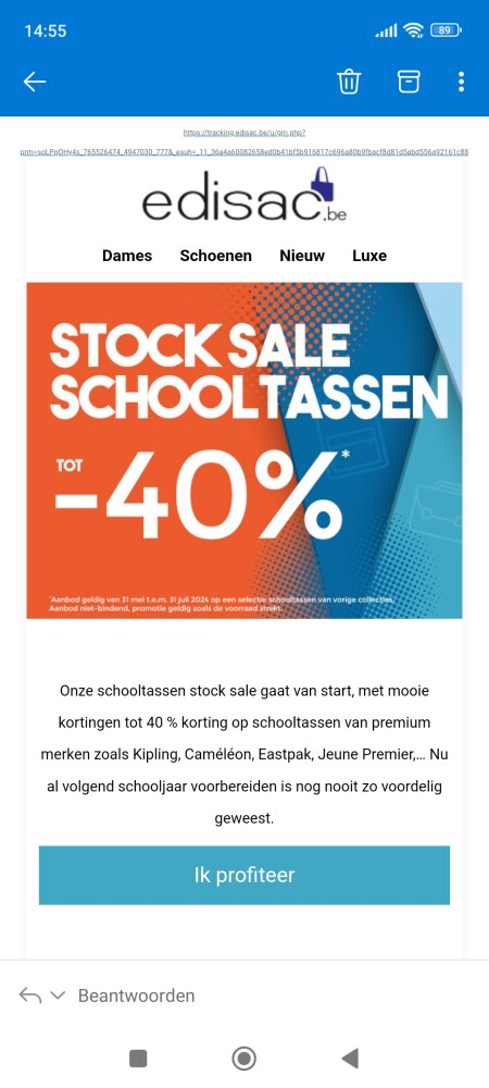 Stock sale schooltassen