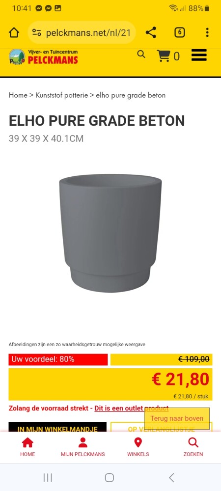 Elho pure grade bloempot