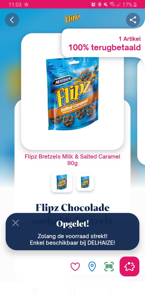 Flipz bij delhaize