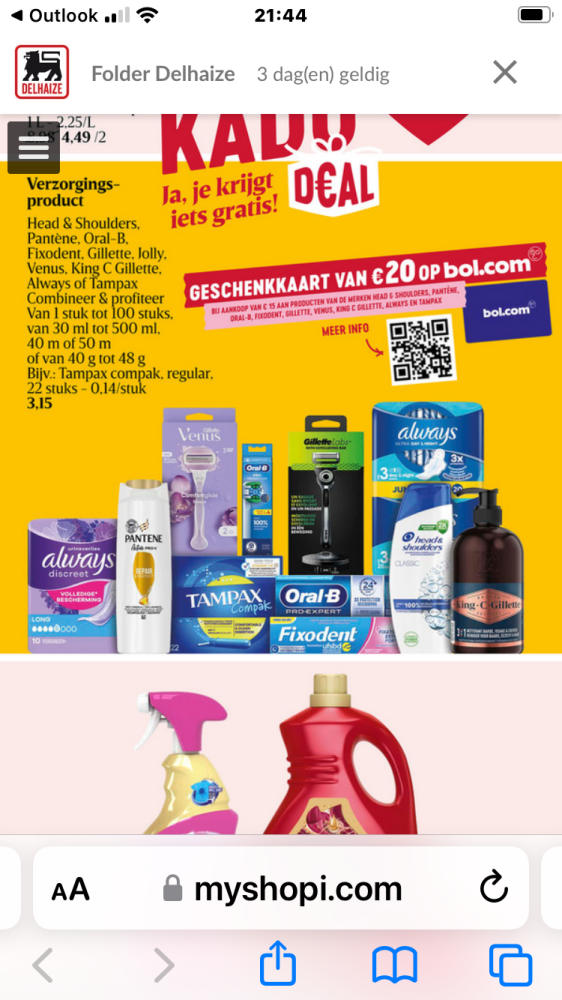 Je krijgt iets gratis bij Delhaize 😍